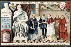 Michelangelo Buonarroti dit Michel Ange (Michelangelo eller Michelangelo av Unknown artist
