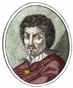 Michelangelo Merisi dit il Caravaggio eller Caravaggio (1569 - 1609), gravyr från 1600-talet. av Unknown artist