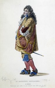 Herr Jourdain i Molières "The bourgeois gentleman" av Unknown artist