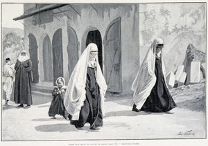 Muslimska kvinnor i Bosnien. I Tour du monde 1/1896. av Unknown artist