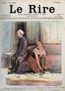 Nu ger kära mästare varje vårsol dig rätten till en hjärnförkylning, det är allt den goda årstiden kan göra för dig - teckning av Oswald Heidbrink i "" The Laughter Humoristic Journal som visas på lördag"" Nummer 30. 1 juni av Unknown artist