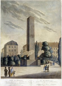Obelisk framför slottet Weimar av Unknown artist