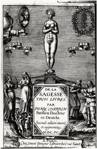 Of Wisdom, Three Books av Pierre Charron (1541-1603) av Unknown artist