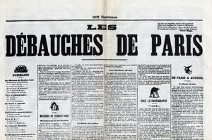 En av tidningen "Les debauches de Paris", sent 1800-tal. av Unknown artist