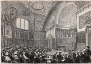 Öppnande av senatssessionen och antagning av general Charles Cousin Montauban (1796-1878), Viscount de la Gueronniere et de Forcade, 2 december av Unknown artist