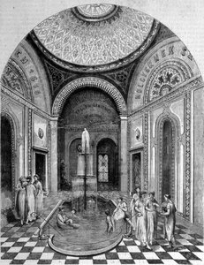 Orientaliska bad i Budapest. Det rosa rummet av Unknown artist