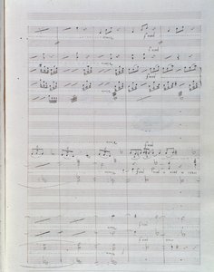 Sida med noterna till Waverley opus 1, ouvertyr av Hector Berlioz av Unknown artist