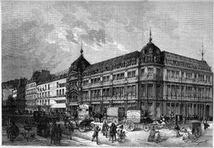 Paris 1872: nya butiker, ”Au bon marché””. av Unknown artist