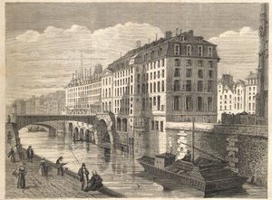 Paris Rivningar: Hotel Dieu av Unknown artist