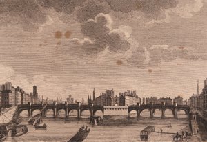 Paris, Pont Neuf och Ile de la Cité vid Seine. av Unknown artist