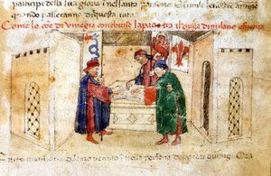 Fred mellan Venedig, hertigen av Milano och Frankrike. av Unknown artist