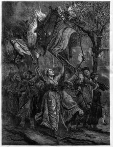 Petroleummaskiner som färdas genom gatorna i Paris - La Commune av Unknown artist