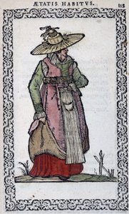 Piedmont Woman - i "" Habits et effigies"" av Jean Sulperius av Unknown artist