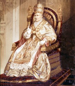 Pius IX (1792 - 1878). Chromolithography. av Unknown artist