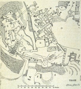Plan av Troja: Utgrävning av Heinrich Schliemann av Unknown artist