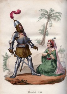Påven Benedikt VIII (1012-1024) besegrar saracenerna 1016. av Unknown artist