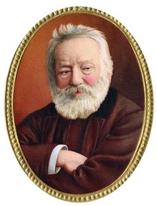 Porträtt av den franske författaren Victor Hugo - Porträtt av den franske författaren Victor Hugo (1802 - 1885) - Kromolitografi från det sena 1800-talet. av Unknown artist