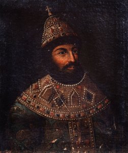 Porträtt av tsar Alexis I Mikhailovich av Ryssland (1629-1676) (Porträtt av tsar Alexis I Mikhailovich av Ryssland). Anonym målning. Olja på duk, 54 x 45,5 cm, andra hälften av 1600-talet. Statens centrala artillerimuseum, Sankt Petersburg. av Unknown artist