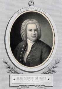 Porträtt i medaljong av Jean Sebastien Bach (Johann Sebastian Bach av Unknown artist