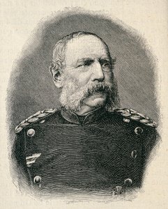 Porträtt av ALBERT kung av Sachsen (1828-1902), soldat som deltog i slaget vid Sedan. gravyr av Unknown artist