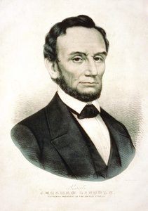 Porträtt av Abraham Lincoln. Amerikansk statsman (1809 till 1865). av Unknown artist
