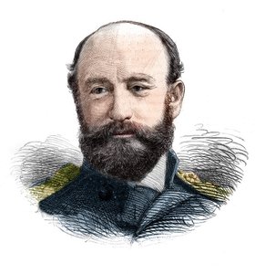 Porträtt av amiral Sir George Strong Nares (1831-1915) Royal Navy Officer och Arctic Explorer. av Unknown artist