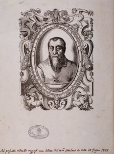 Porträtt av Adrian Willaert (träsnitt) av Unknown artist