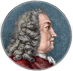 Porträtt av Albrecht von Haller Medecin, schweizisk fysiolog och botaniker (1708-1777) Gravyr. av Unknown artist