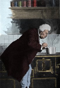 Porträtt av Alexandre Dumas pere (1802 - 1870) i ugnarna. av Unknown artist