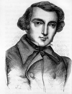 Porträtt av Alexis de Tocqueville (1805 - 1859), fransk historiker och politiker. Gravyr 1800-talet. av Unknown artist