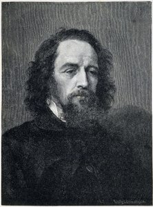 Porträtt av Alfred, Lord Tennyson (1809 - 1892), brittisk poet och dramatiker 1800-talet av Unknown artist