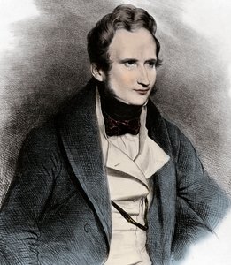 Porträtt av Alfred de Vigny - Porträtt av poeten Alfred de Vigny (1797-1863) - av Unknown artist