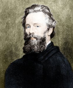 Porträtt av den amerikanske poeten och romanförfattaren Herman Melville (1819-1891). av Unknown artist