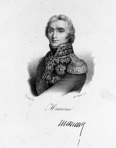Porträtt av André Massena (1756 - 1817), marskalk av Frankrike. av Unknown artist