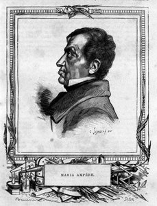 Porträtt av Andre Marie Ampere (1775 - 1836) fransk fysiker. av Unknown artist