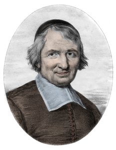 Porträtt av Antoine Arnauld dit le Grand Arnauld (1612-1694), fransk präst, teolog, filosof och matematiker, medlem av Jansenisterna (Porträtt av Antoine Arnauld fransk romersk-katolsk teolog, filosof och matematiker, en av de ledande av Unknown artist
