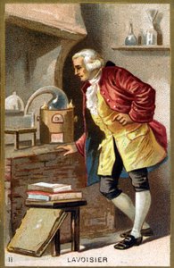 Porträtt av Antoine Laurent de Lavoisier (1743 - 1794), fransk kemist. Kromolitografi 1800-talet. av Unknown artist