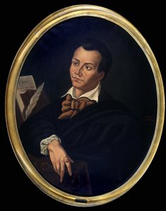 Porträtt av Antonin Careme (1783 - 1833) kock - Målning, al. Escoffier Foundation av Unknown artist