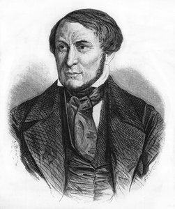 Porträtt av Auguste Barbier (1805 - 1882), fransk författare. gravyr från 1870. av Unknown artist