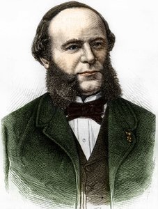 Porträtt av Auguste Pouyer-Quertier (Pouyer Quertier) (1820 - 1891). Gravyr från slutet av 1800-talet. av Unknown artist