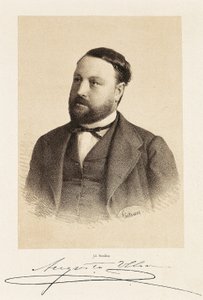 Porträtt av Augusto ULLOA (1823-1879), spansk politiker. Gravyr Madrid, Nationalbiblioteket. av Unknown artist