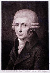 Porträtt av den österrikiska kompositören Joseph Haydn (1732-1809) Gravyr. 1800-talet. Milano, biblioteca del conservatorio av Unknown artist