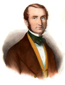 Porträtt av baron Justus Von Liebig (1803-1873) kemist Gravyr från 1800-talet Privat samling av Unknown artist