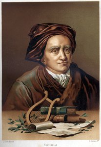 Porträtt av Bernard Le Bouyer (Bovier) av Fontenelle (1657-1757). Kromolitografi från slutet av 1800-talet. baserad på "Science and its Men" av Louis Figuier. Barcelona 1881 av Unknown artist