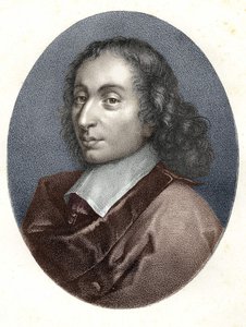 Porträtt av Blaise Pascal - gravyr av 1800-talet. av Unknown artist