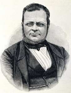 Porträtt av Camillo Benso, greve av Cavour (1810-1861), italiensk statsman, efter ett foto från 1860 av Unknown artist