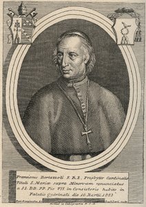 Porträtt av kardinal Francesco (Francois Franciscus) Bertazzoli (1754-1830) av Unknown artist
