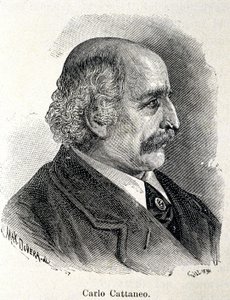Porträtt av Carlo Cattaneo (1801-1869) av Unknown artist