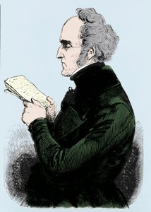 Porträtt av Charles Fourier (1772 - 1837), fransk socialistisk teoretiker. Gravyr av 1800-talet. av Unknown artist