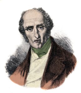 Porträtt av Charles Fourier (1772 - 1837), fransk socialistisk teoretiker. Gravyr av 1800-talet. av Unknown artist